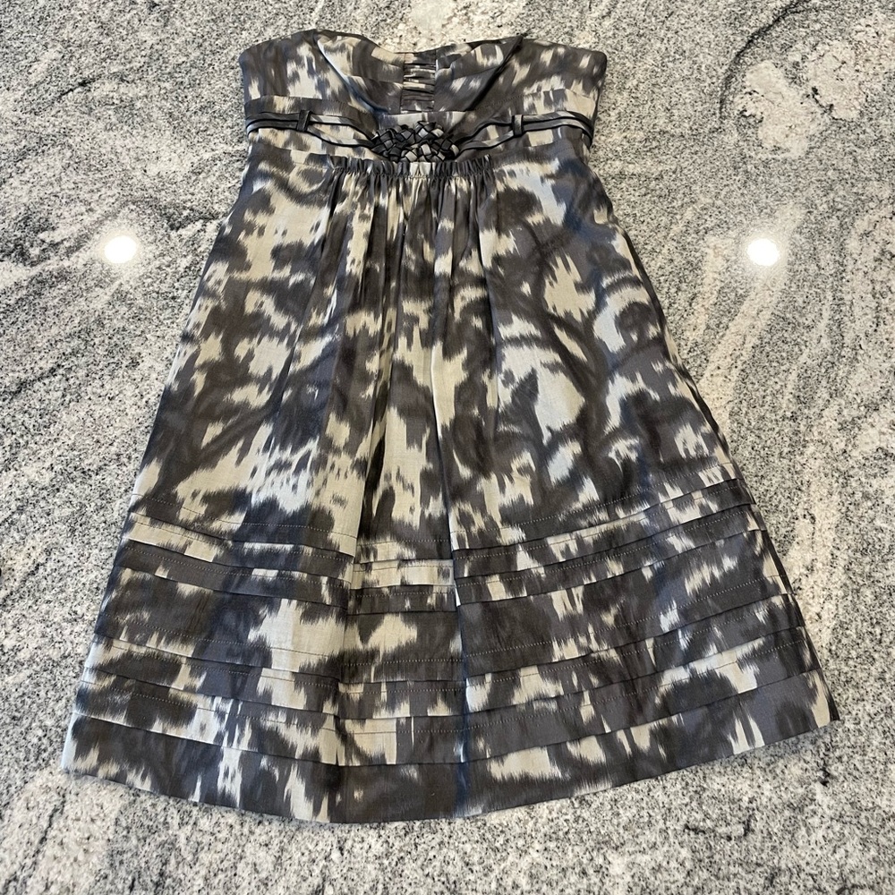 BCBG MAXAZRIA Silk Strapless Cocktail Dress